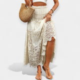 Magdalēna Romantic Midi Dress with Slit