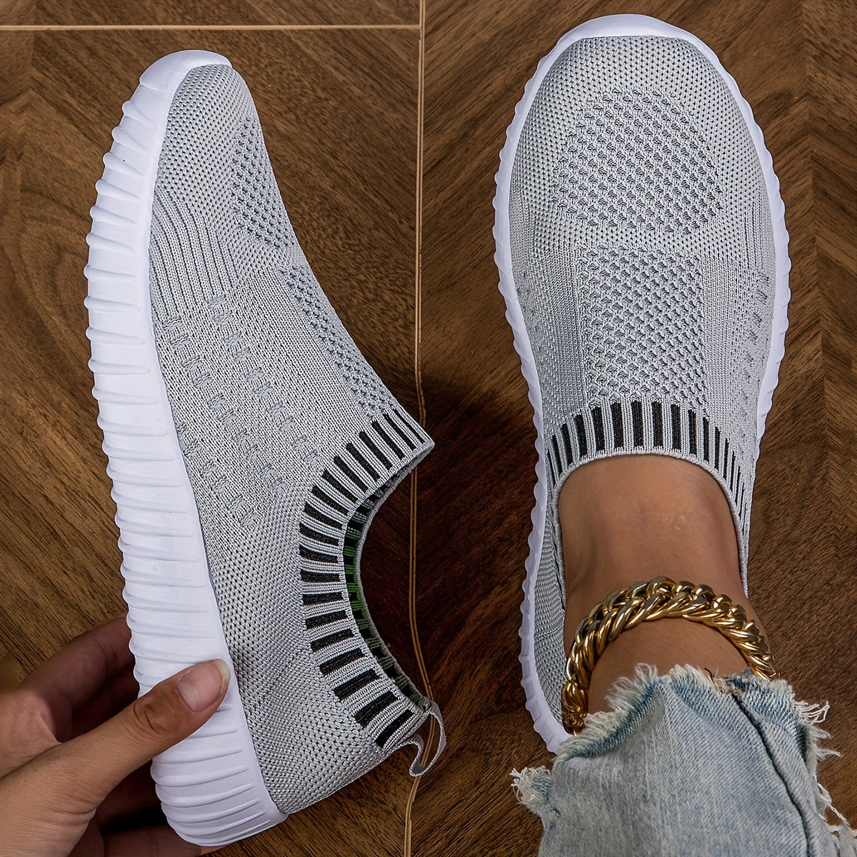 Ultra-kevyet, liukumattomat sneaker-sukat