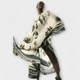 Melissa - Yli-iso Flamingo-kuosiset Kaftan Maximekko