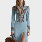 Victoria | Fransen Wildleder Boho Mekko