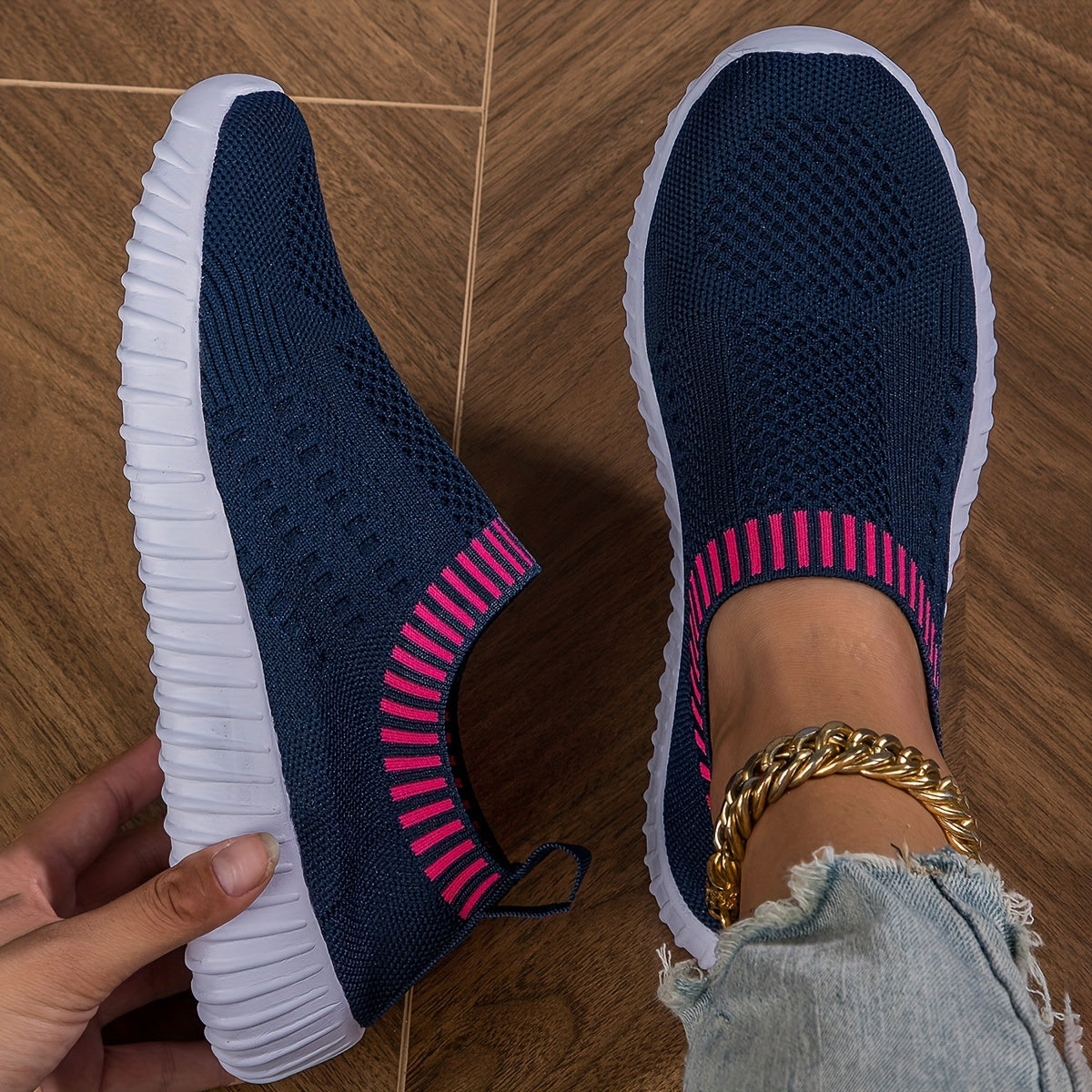 Ultra-kevyet, liukumattomat sneaker-sukat