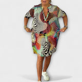 Liora - V-Neck Colorful Dresses