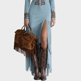 Victoria | Fransen Wildleder Boho Mekko