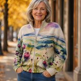 Birgit™ | Aquarelli-maastokuvio cardigan