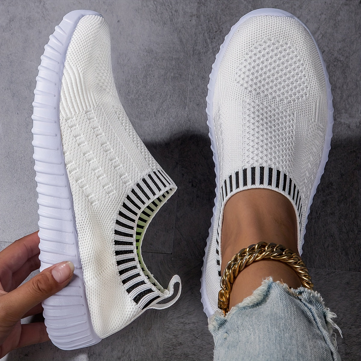 Ultra-kevyet, liukumattomat sneaker-sukat