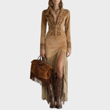 Victoria | Fransen Wildleder Boho Mekko