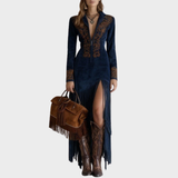 Victoria | Fransen Wildleder Boho Mekko