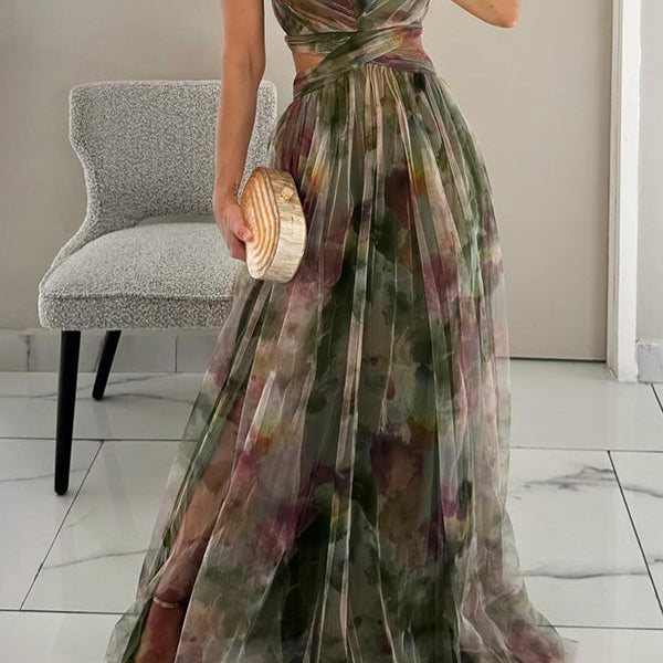 Giselle | Hurmaava Maxi-mekko Kukkaprintillä