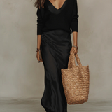 Elena | Satiini Midi Mekko