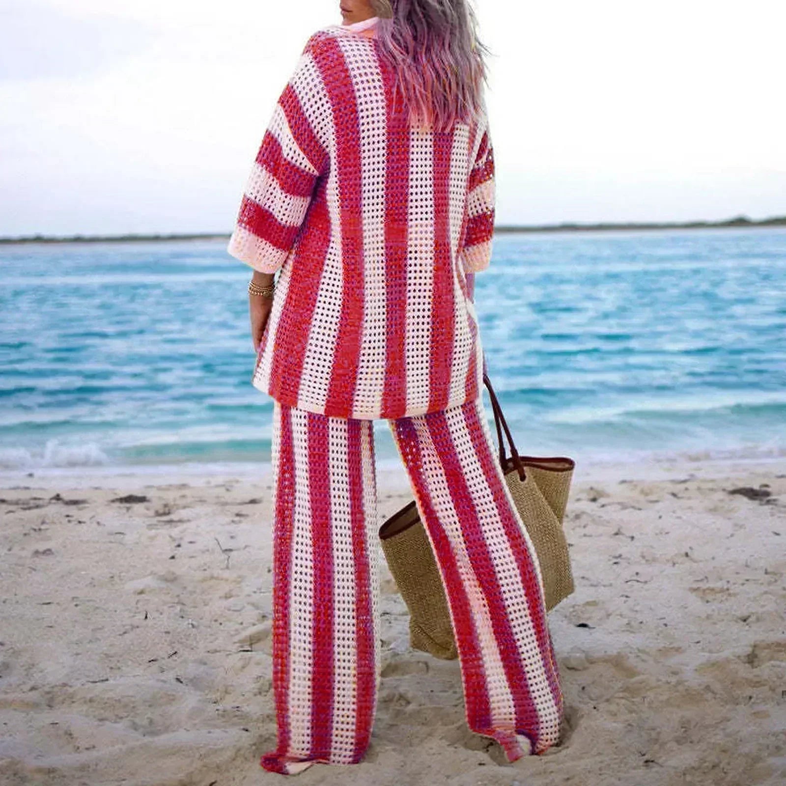 Zenaida™ | Virkattu Kimono ja Housut