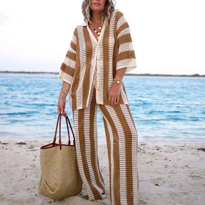 Zenaida™ | Virkattu Kimono ja Housut