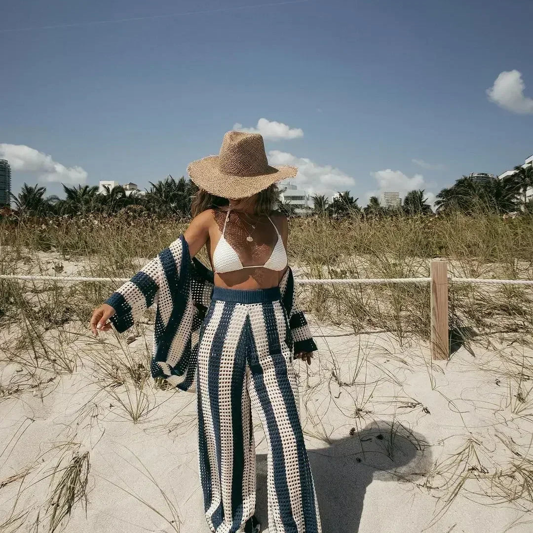 Zenaida™ | Virkattu Kimono ja Housut