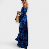 Juniper – Kukallinen Off-Shoulder Maximekko, jossa on rypytetty yläosa, täydellinen lomalle