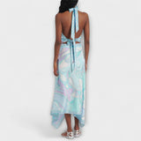 Everly - Halterneck Top ja Epäsymmetrinen Midi Mekko Setti