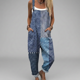 Boho-patchwork haalari sininen