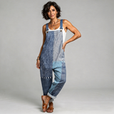 Boho-patchwork haalari sininen